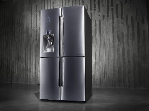 Samsung Chefs Collection Refrigerator has built-in still and sparkling water, powered by SodaStream (RRP $11,999).