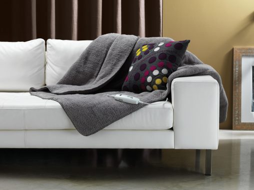 To keep cosy in front of the TV, the Sunbeam Safe & Sound Sherpa Fleece Throw, (BL3221S, RRP $84.95) has nine heat settings, a fast 10-minute heat up and is machine washable.