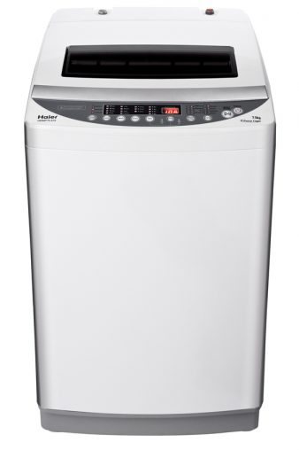 Seven pre-set wash programs with the option to adjust water levels, water temperature and rinse options to control the wash cycle: Haier Pulsator (HWMP75-918, RRP $569).