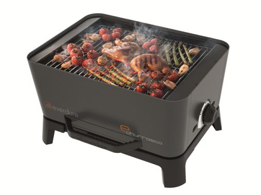Available in orange and graphite, Everdure’s portable e churrasco Quick Start Charcoal BBQ (styled in lower case; RRP $299) is ready to use in just 15 minutes, combining the convenience of gas ignition with the flavour of charcoal cooking.