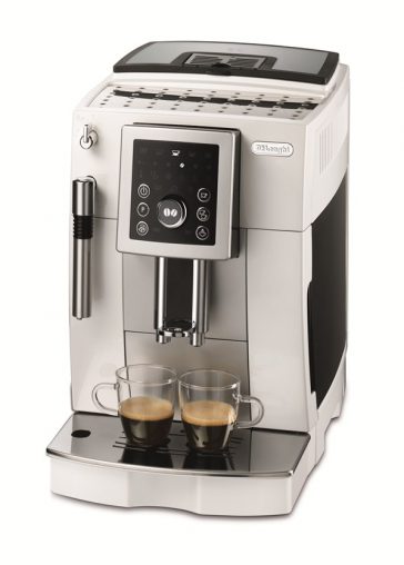 De’Longhi Compact White (ECAM23210W, RRP $1,099) This space-saving fully automatic coffee machine has one-touch preparation, a silent integrated grinder and a classy white exterior to match current kitchen trends. 