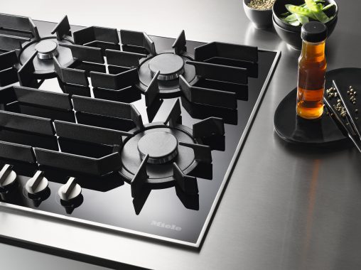 Miele Gas on Glass Cooktop (KM 3054 G, RRP $2,999) This sleek new cooktop has flush cast iron trivets so pots and pans can be moved easily, while rapid switch-off function means flames can be extinguished with the press of a button.