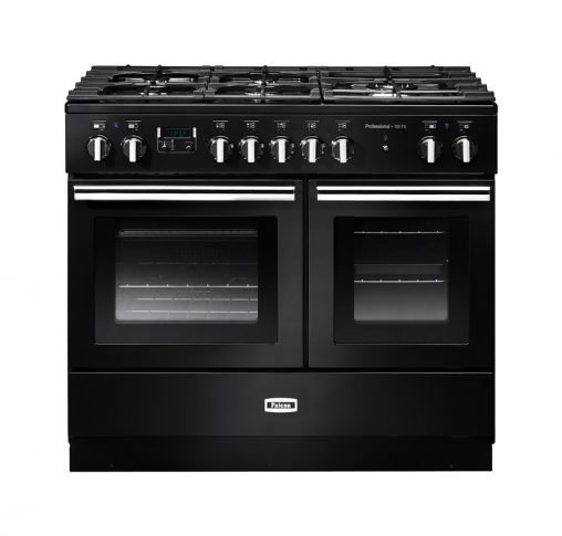 Falcon Professional+FX (RRP $6,499) Packing two multifunction ovens, with a combined capacity of 128 litres, this new dual fuel 100-centimetre cooker, available in black or stainless steels, heralds impressively high-volume cooking capabilities. 