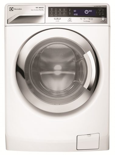 The Load Sensor shows load size and cycle time of clothes being loaded and recommends the ideal detergent dose: Electrolux Washer & Dryer Combo (EWW14912, RRP $1,869).