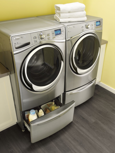 Whirlpool Smart Laundry Launched at the 2015 International CES, Whirlpool has partnered with the Google-owned Nest to create a pair of Smart laundry appliances, which features custom downloadable cycles. 