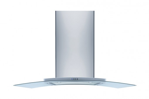 Omega 90cm Stainless Steel/Glass Canopy Rangehood (ORC97G, RRP $799).