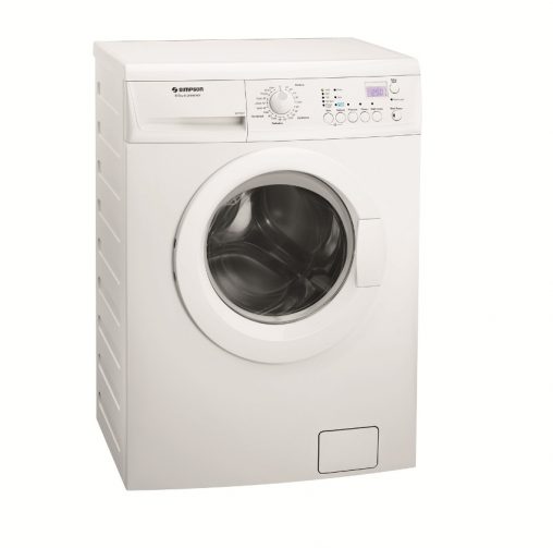 Child locks on control panel and washer door: Simpson Front Load Washer (SWF10832, RRP $989).