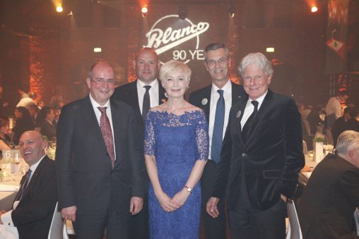 Manuel Blanc, Manager of the Heinrich Blanco Foundation, grandson of the company’s founder Heinrich Blanc Gerard Gill, Divisional Manager of Blanco Sinks and Taps  Maver Sims, Blanco Australia General Manager Uwe Johannböcke, International Sales Director Frank Straub, Chairman of the Advisory Board, grandson of the company's founder Heinrich Blanc 