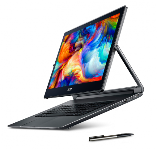 Acer's new Aspire R13, pictured with the Acer Active Pen.
