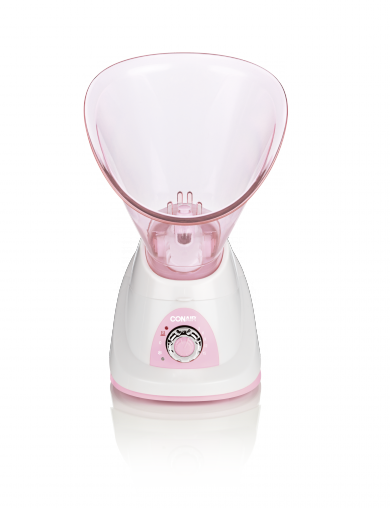 Designed to replicate a spa treatment at home, the facial sauna releases warm steam to open pores to prepare the face for a deep cleanse. After cleansing, a cool mist closes pores. Conair True Glow facial sauna ( C3704CRA, RRP $69.95) home spa treatment 