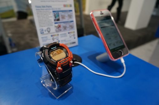 Casio jumped on the wearable tech bandwagon with this nifty Bluetooth Sports Gear smartwatch, which displays data from the accompanying app on the screen of the watch.