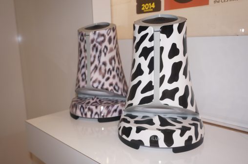 iLuv wins full points for its 90s throwback cow print, etched onto this funky speaker.