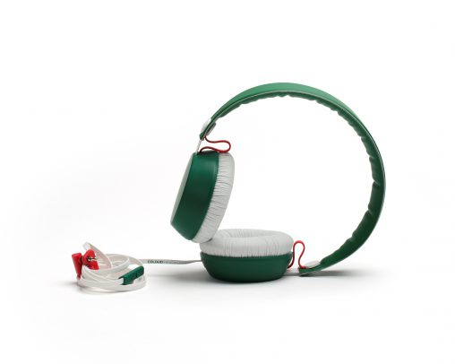 Coloud's The Boomheadphones are styled in the colours of World Cup teams. This is Mexico. RRP $49.95.