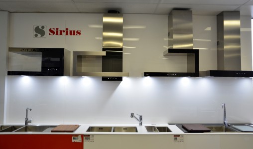 The design of Sirius rangehoods can be used as shelving.  