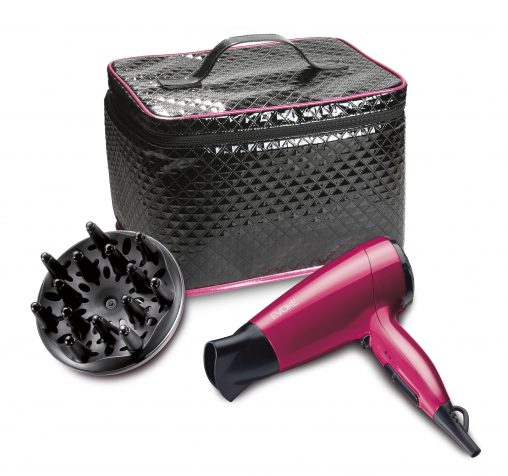 Evoke Lightweight Dryer from VS Sassoon stylish cosmetic bag, volumising diffuser for curls and concerntrater nozzle for smooth styling. , perfect for storing your dryer, make up or any of your beauty items (RRP: $39.95 VSLE012A)  