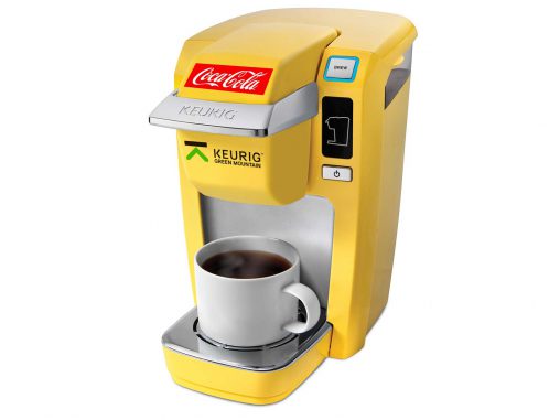 Parody: Our designers made this mock-up of a Keurig appliance with Coca-Cola branding.