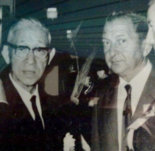 Trina Hockley's uncle Neil Petch (right) opened L&M Electrics in 1963. Here, Petch is pictured with Panasonic's legendary founder Konosuke Matsushita. You can read more about Matsushita and his work here.