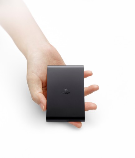 Sony's new PS TV fits in the palm of one's hand.