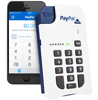 PayPal card reader and app. 
