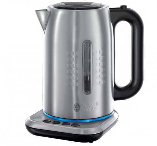 The light ring on the Russell Hobbs Colour Control Kettle changes colour as water heats up and cools down.