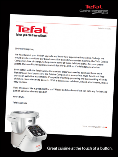Tefal's open letter, clcik to enlarge