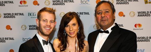 Winning Group CEO John Winning (far left) accepts Appliances Online's award for Customer Experience of the Year.
