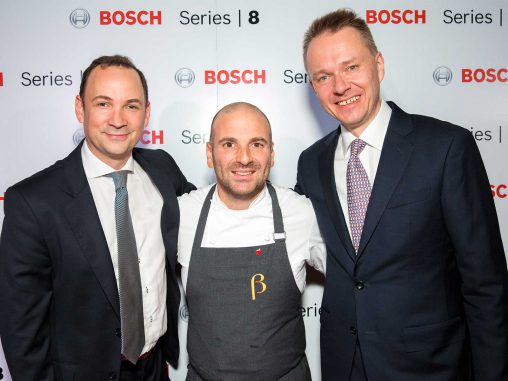 Left to Right   Philipp Walter – Managing Director BSH Home Appliances (Australia) George Calombaris Marc Hantscher – CEO BSH Home Appliances Region Asia Pacific 