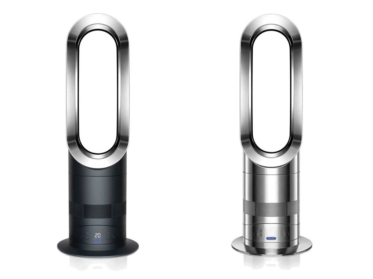 Dyson AM04 Hot + Cool Fan Heater, silver and blue for sale online