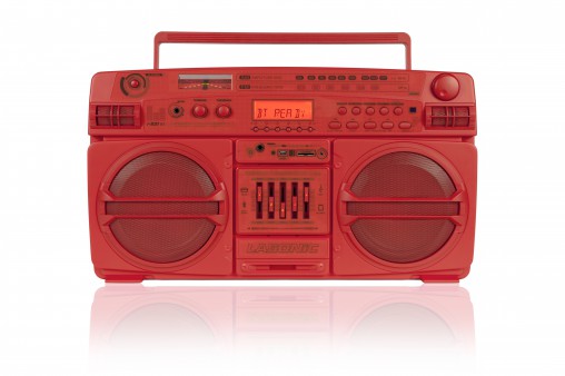 Lasonic boom box red