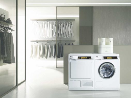 Miele W 5000 WPS Supertronic Washing Machine and T 8001 WP Supertronic Heat-pump Dryer (combined RRP $8,398).