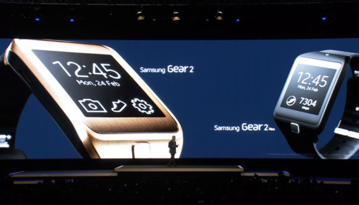 Samsung Gear 2 and Gear Neo on show at Mobile World Congress